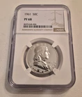 1961 Franklin Half Dollar! NGC PF68! Silver