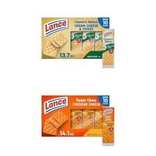 Lance Captain's Wafers Cream Cheese Chives Crackers 10x 6 Sandwich Packs