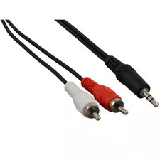 6 In. 3.5 Mm Stereo Male to 2 RCA Male Audio Cable