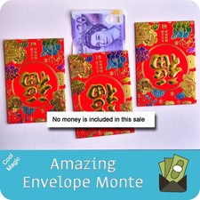 Amazing Envelope Monte Money Magic Mentalism Prediction Card Trick Easy Close Up