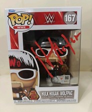 WWE Hulk Hogan Wolfpac NWO Funko Pop 167 WWE WWF Signed Autograph Fanatics COA
