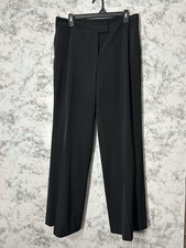 Anne Klein Womens Sz 8 Pinstripe Black Dress Pants EUC