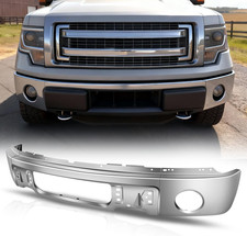 Front Bumper Impact Face Bar Replacement Compatible with 2009-2014 Ford F-150, w