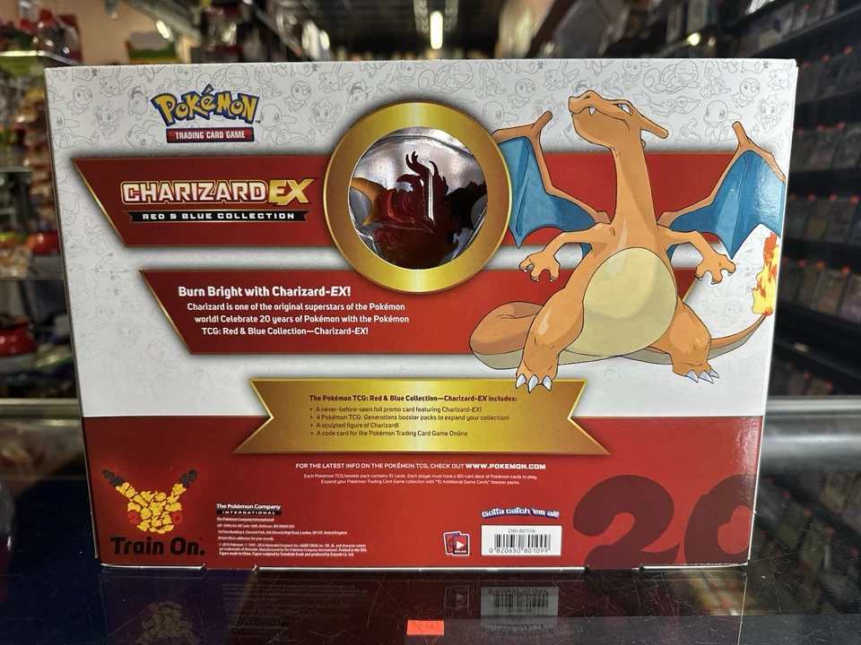 Pokemon Charizard EX Red & Blue Collection Box 25th Anniversary Trading Card NEW - Image 4 of 4