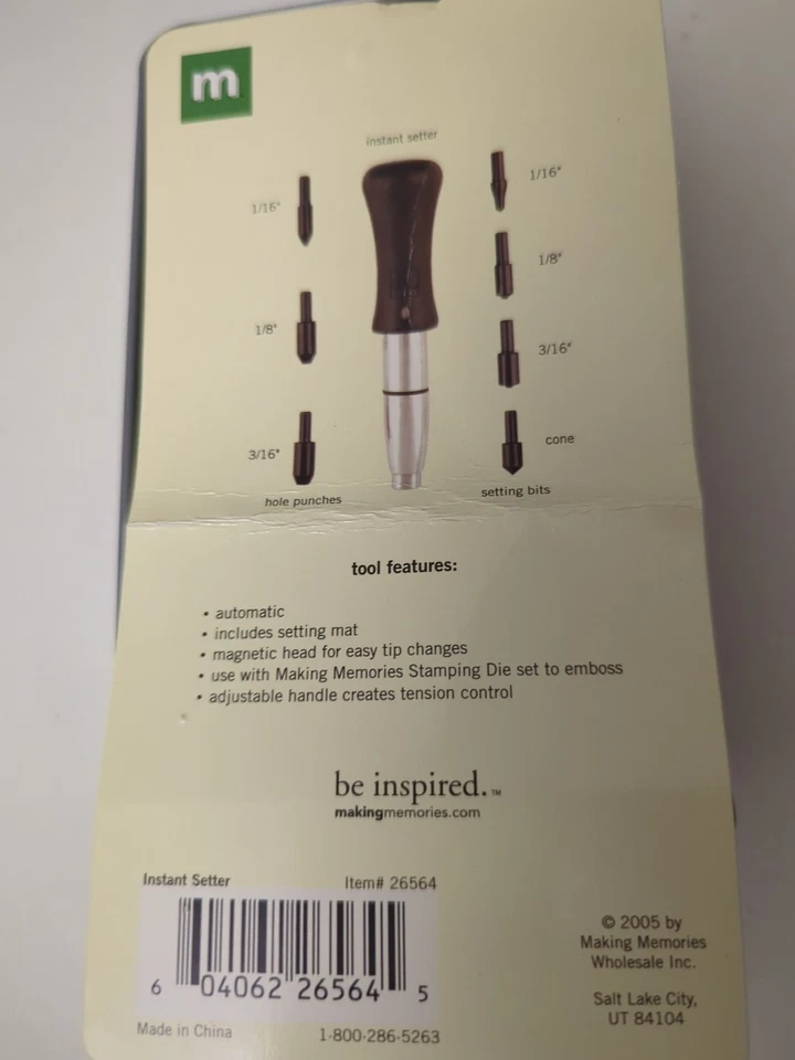 NEW Making Memories Instant Setter Set Eyelets Punch Holes Craft Scrapbooking - Image 3 of 4