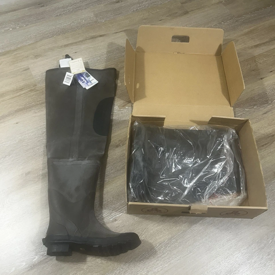 NEW Pro Line Rubber Hip Boot Knee Pad Brown Waterproof Fish Waders 2011 Mens 13 - Image 2 of 4