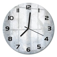 Runde Glasuhr Runde Wanduhr Aus Glas Betonhintergrund Schwarze Zeiger Fi30 Cm