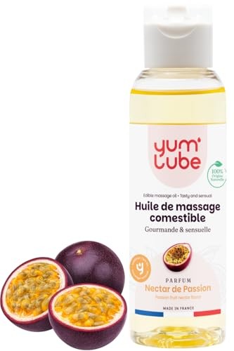 Huile érotique fruits de la passion corps comestible lubrifiante 200ml