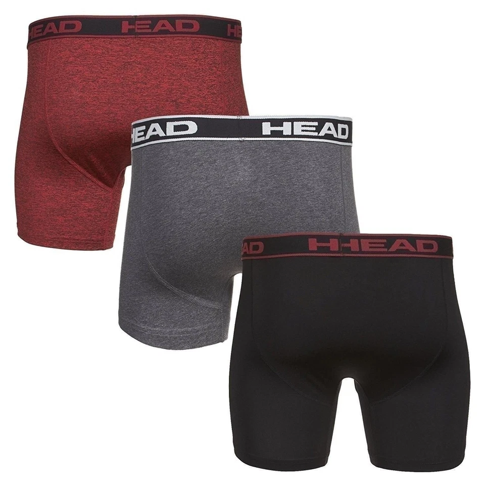 PACK DE 3 calzoncillos boxer HEAD de rendimiento para hombre S-5XL poliéster/spandex Foto 3 de 4