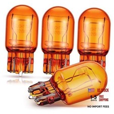 4 Pack 7444NA Bulbs T20 12V 21/5W Replacement LED Light Bulb, Amber 
