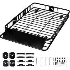 Roof Rack Cargo Basket, 64" x 39" x 6" Rooftop Cargo Carrier with Extension