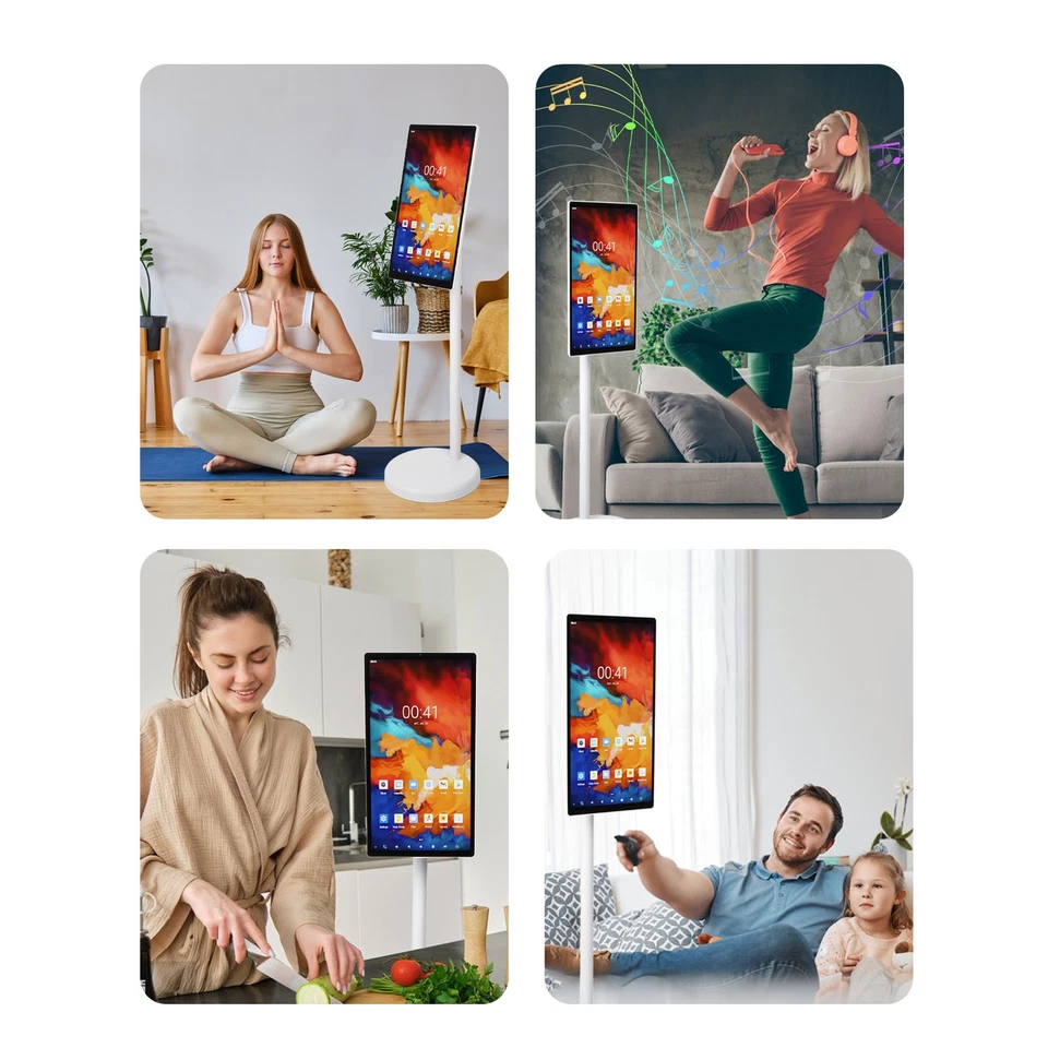 (US Plug 100‑240V)Portable TV 21.5 Inch 1080P Touch Screen For 12 SL - Image 4 of 4