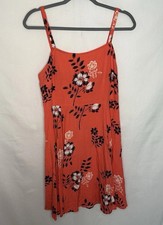 GAP Rayon Pink White Navy Floral Cami Fit and Flare Dress Size XS
