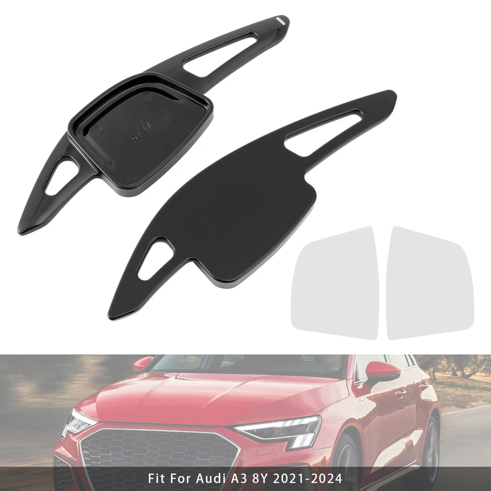 Steering Wheel Paddle Shifter Extension For Audi A3 A4 A6 Black - image 3 of 4