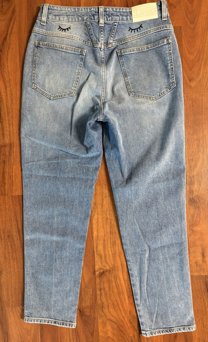 CLOSED Pedal Pusher C88002 jeans  eye embroidery Women's Size 44 Italy  28x28 | eBay
