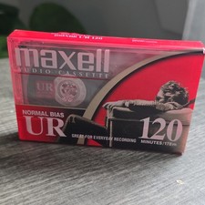Maxell UR 120 Cassette Tape Normal Bias Recordable 120 min