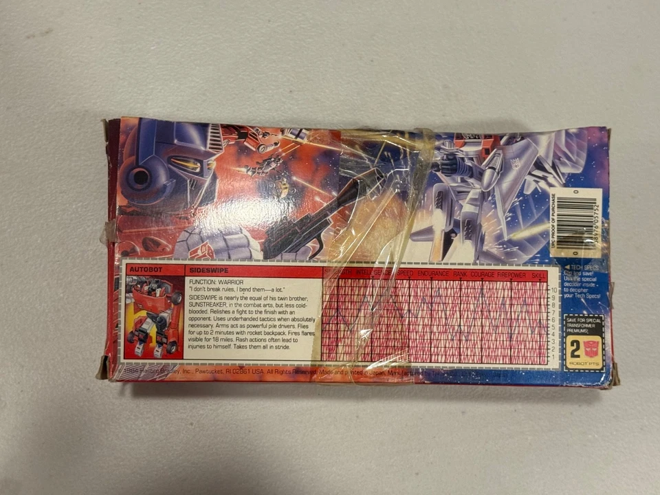 Transformers Original G1 1984 Autobot Car Sideswipe Near Complete In Box - Image 4 of 4