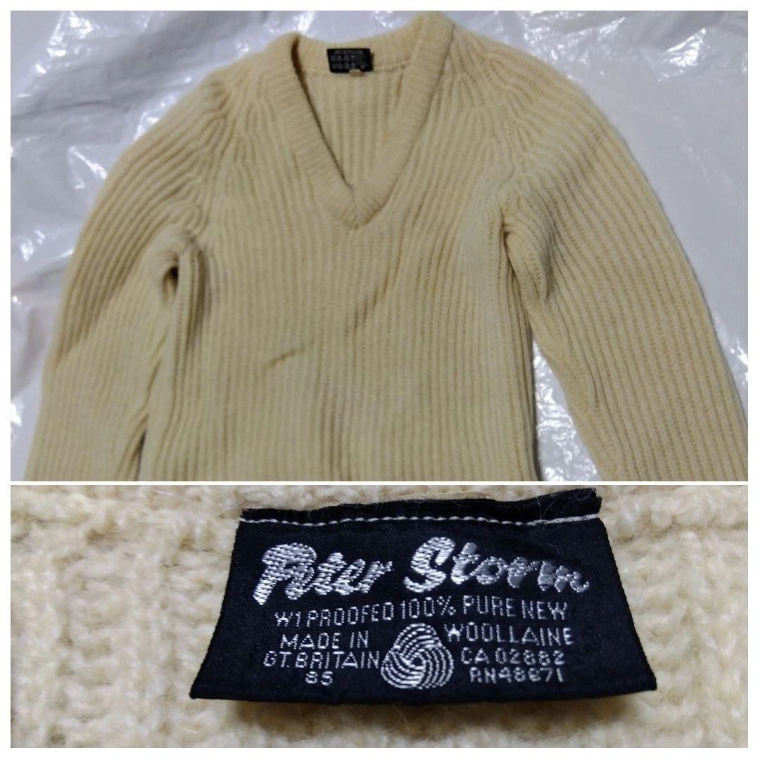 Peter Storm Oiled Sweater UK Made Large Natural Wool Used