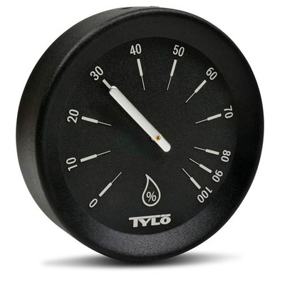 Tylö Hygrometer Brilliant Black Sauna Messung Luftfeuchtigkeit Aluminium schwarz