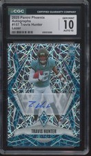 2025 Panini Phoenix Lazer #157 Travis Hunter RC Rookie Gem Mint CGC 10 10 Auto
