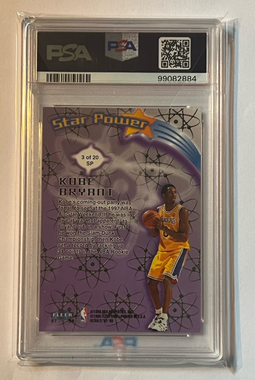 1997 Fleer Ultra Star Power Insert #3 Kobe Bryant PSA 9 MINT view 2