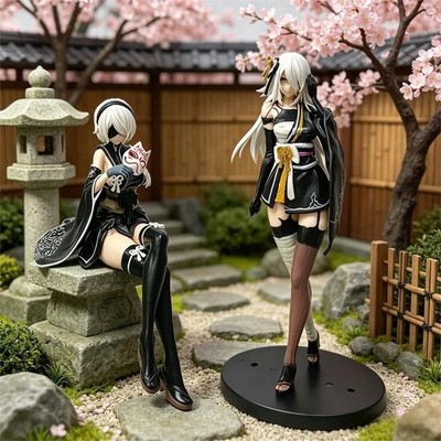 NieR Automata YoRHa 2B A2 Kimono Figure Anime PVC Collectible Model Doll