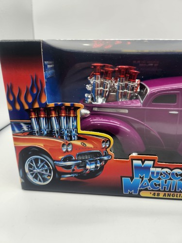 MUSCLE MACHINES 48 ANGLIA 1/18 1948 Purple It’s A Gas Vintage - Picture 2 of 13