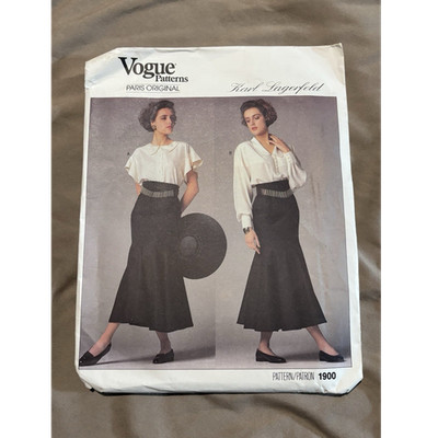 Vogue Patterns Paris Original Karl Lagerfeld 1900 Misses Blouse & Skirt