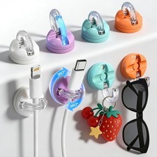 Magnetic Cable Clips, 8 Pack 360  Rotatable Cord Organizer, 8 Pack-4 Colors