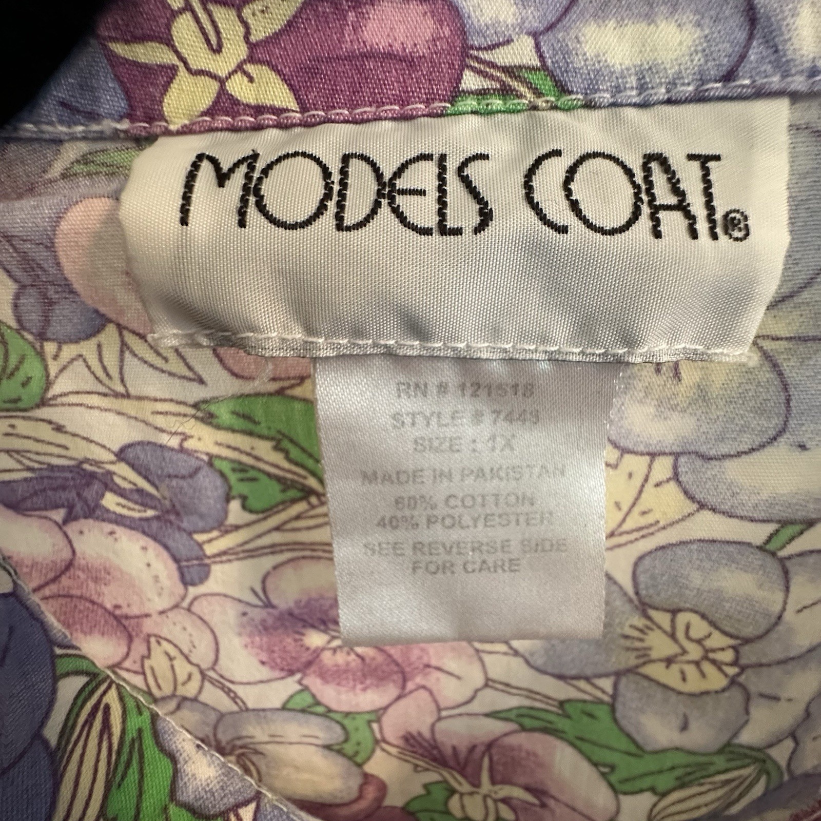 Vtg Floral Housecoat Pearl Snap Housedress Duster… - image 15