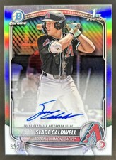 2025 Bowman Slade Caldwell Chrome Auto Refractor 1st #/499 Diamondbacks