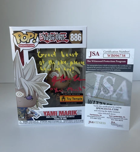 JONATHAN TODD ROSS Signed Yu-Gi-Oh!  YAMI MARIK 886 FUNKO POP Vinyl  JSA COA
