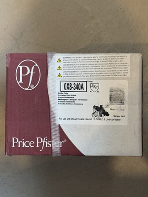 #ad Pfister Pressure Balance Valve Universal Fittings With Stops OX8 340A $54.99