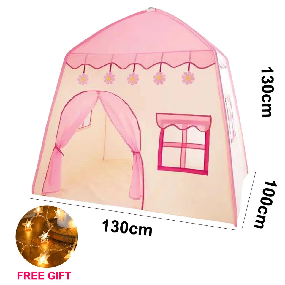 Childrens Kids Pop Up Play Tent Girls Boys Playhouse In/Outdoor Princess Castle - Image 2 of 4