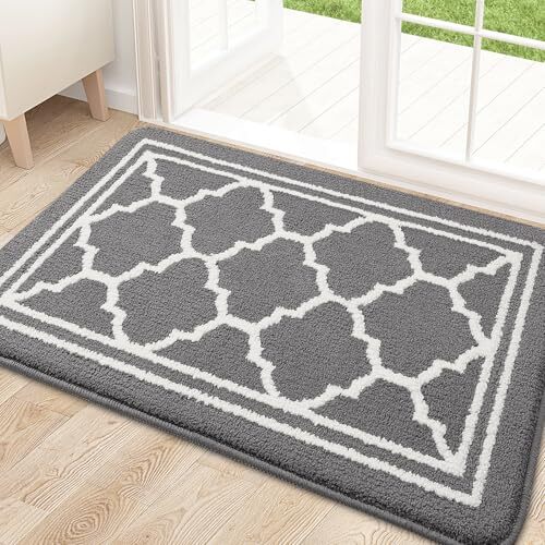 Indoor Door Mat, Resist Dirt and Absorbent Entrance Mat, Anti 32"x20" Grey - Bild 5 von 7