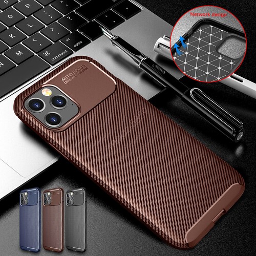 AU Carbon Fiber Slim Silicone Case Cover For iPhone 13Pro Max Mini Plus XR XS - Picture 3 of 23
