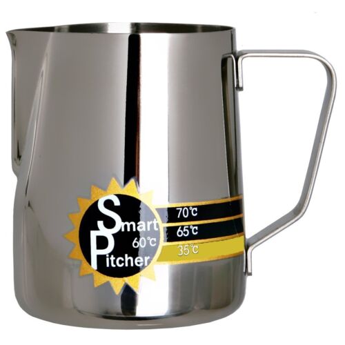 Espresso Coffee Milk Frothing Pitcher With Builtin Thermometer Stainless Steel - Picture 2 of 8