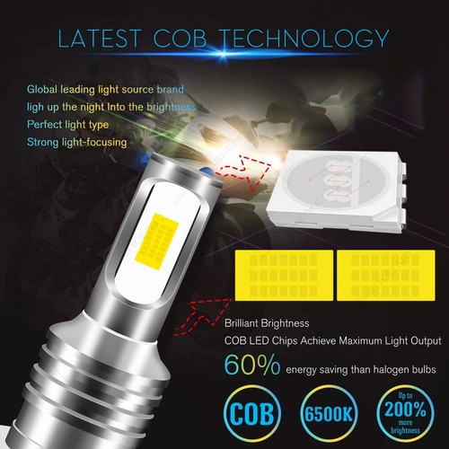 2 White SUPER LED Headlight For Suzuki Quadrunner 125: 1983-1987 A-3603BP Bulbs - Picture 7 of 16