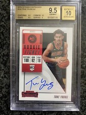 2018-19 Contenders Trae Young Rookie Ticket Ball At Waist RC BGS 9.5 Auto 10
