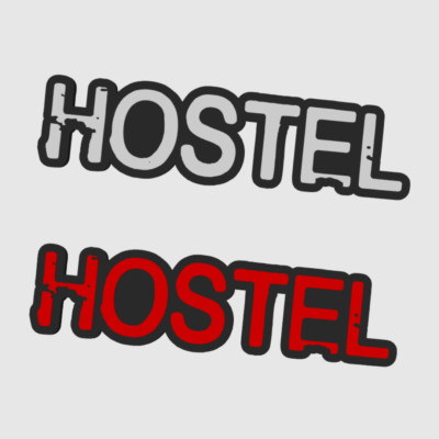 Hostel (2006) Logo Horror freistehende Display Plakette, 3D gedruckt