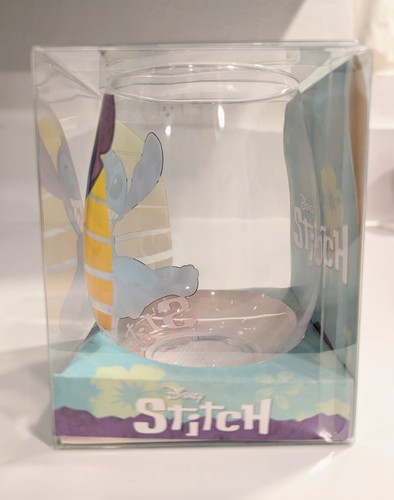 🔥New Disney Lilo & Stitch Sunset 20 oz Stemless Tear Drop Wine Glass - Picture 3 of 3