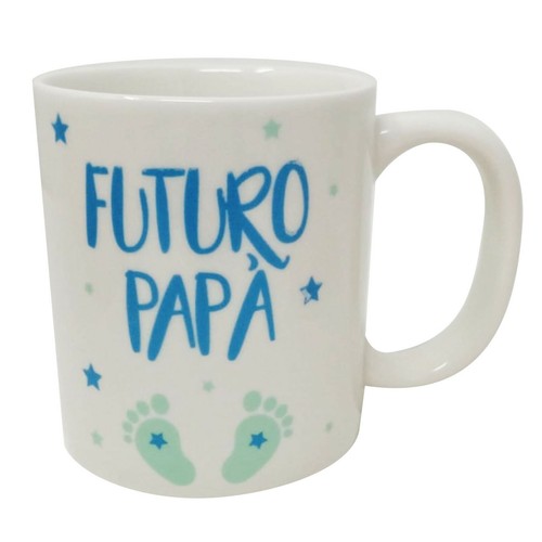 TAZZA MUG FUTURO PAPÀ FUTURA MAMMA IN CERAMICA DIMENSIONI 9,5X8,5 - Bild 3 von 3
