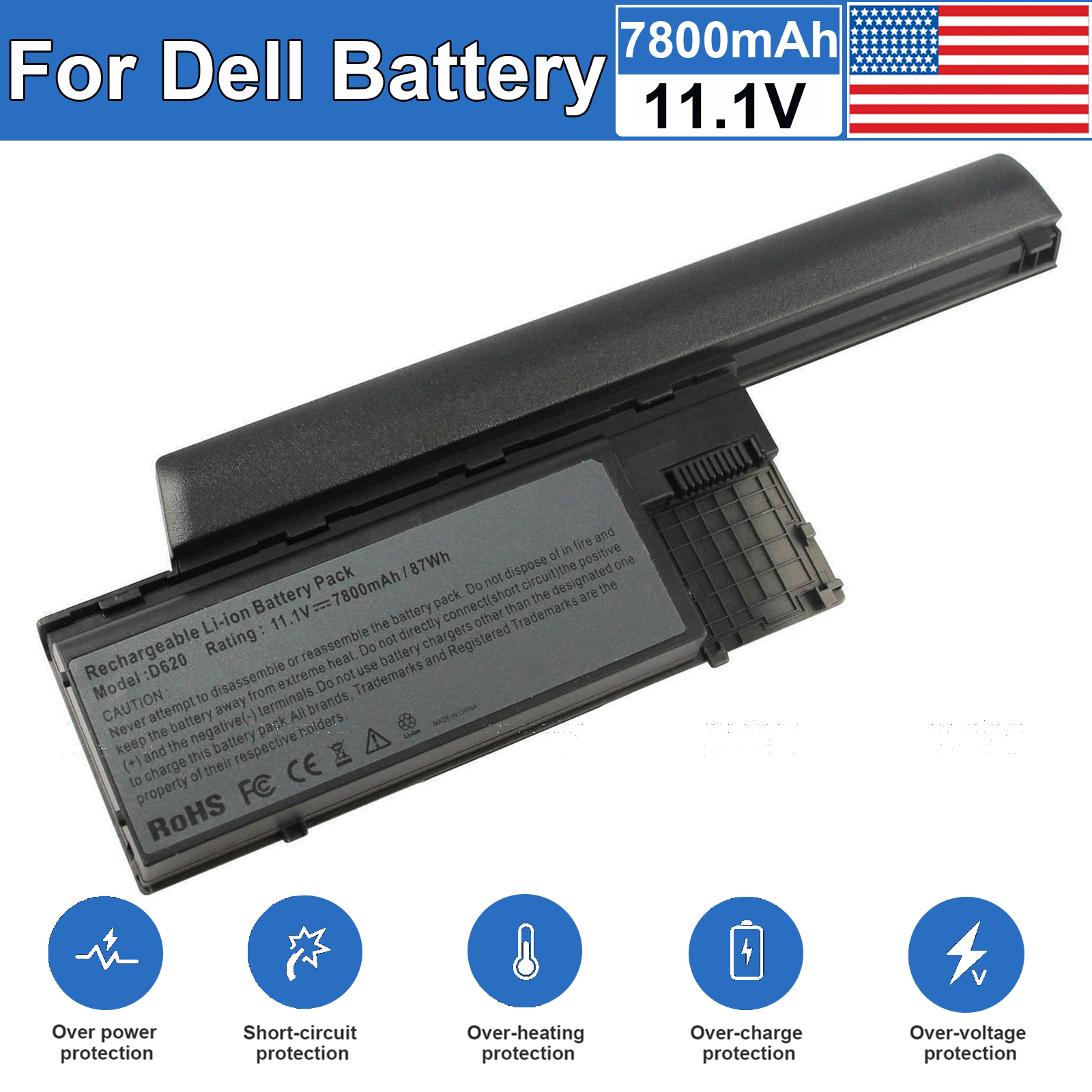 5 popular Laptop Battery for Dell Latitude D620 D630 D631 D640 PC764