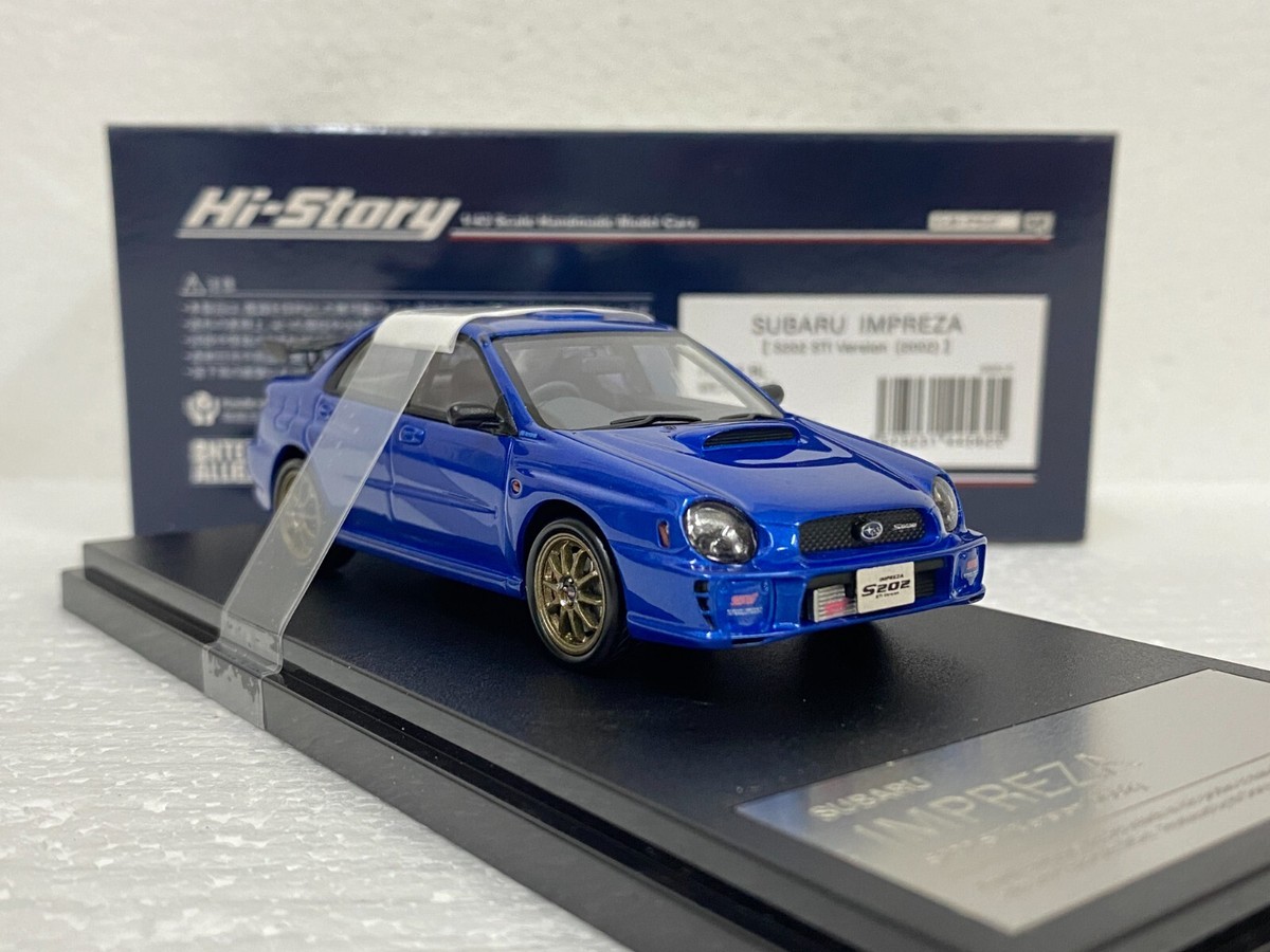 po 1:43 HI STORY SUBARU IMPREZA S202 STI 7 2002 JDM scale model