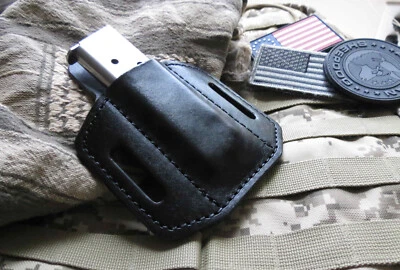 NEW PACIFICA LEATHER Leather Magazine Holder, 1911 .45, Single Stack, ACP, Belt or Pocket Carry, OWB