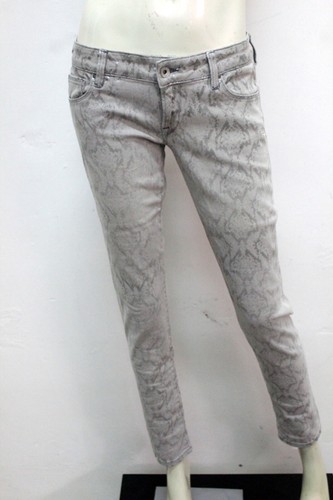 GUESS Donna Pantalone Taglia 42 Jeans Grigio Pant Pants Regular Logo Woman - Foto 5 di 17