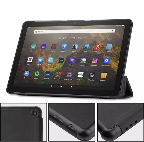 New Leather Smart Case For Kindle Fire HD 10 Amazon Tablet 2021 Magnetic Cover - Picture 16 of 21
