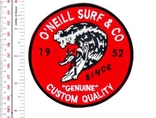Surfing California O'Neill Custom Surfboards 1952 Malibu, CA Patch vel NO TARIFF