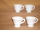 VINTAGE COLONY HARVEST MILK GLASS PUNCH / COFFEE CUPS - 4 OUNCES - SET OF 4