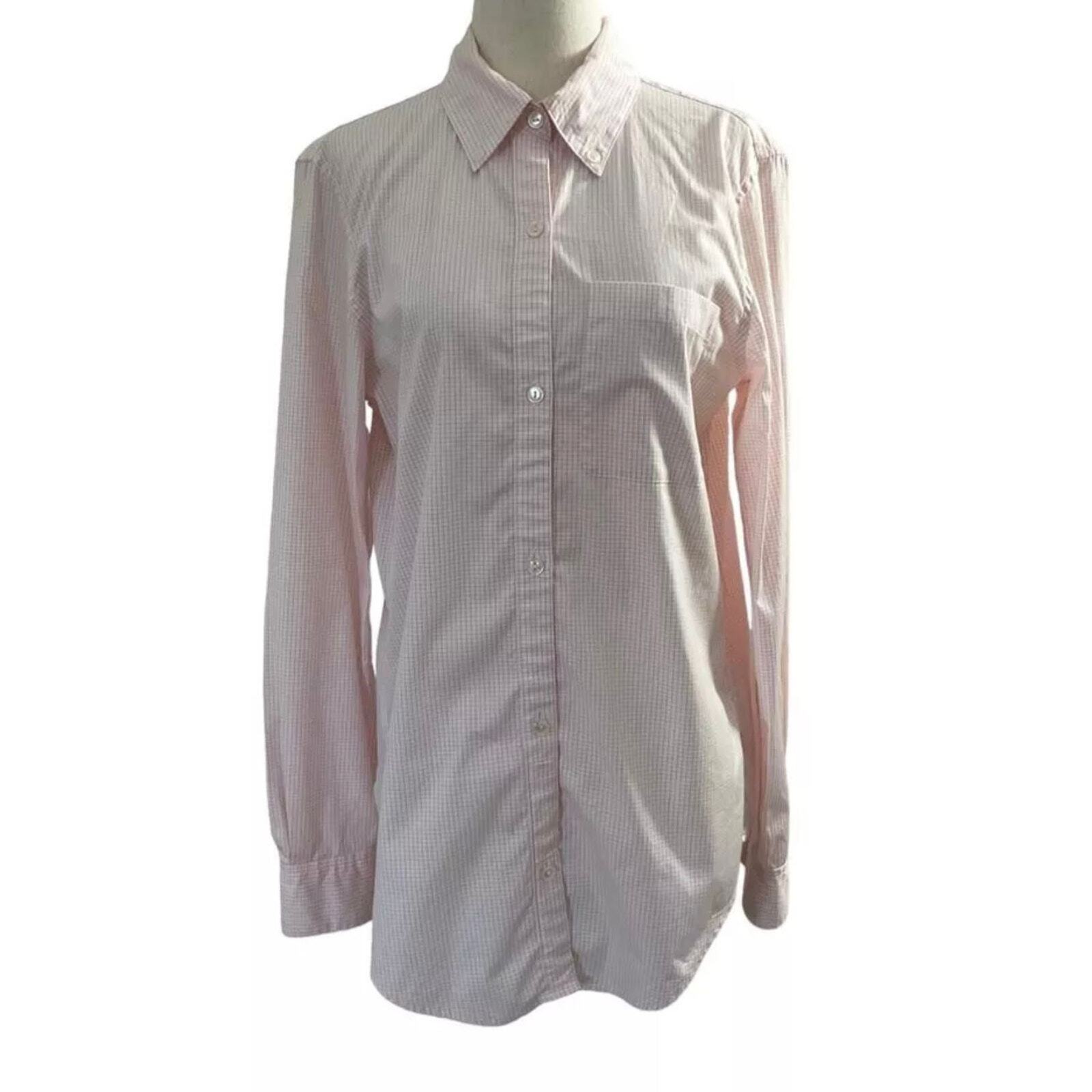 Calvin Klein Pink & White Basic Button Down Shirt… - image 1